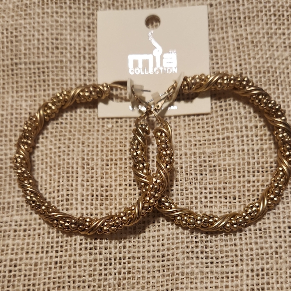 🔥3 For 10🔥 MIA COLLECTION Twisted Gold Earrings